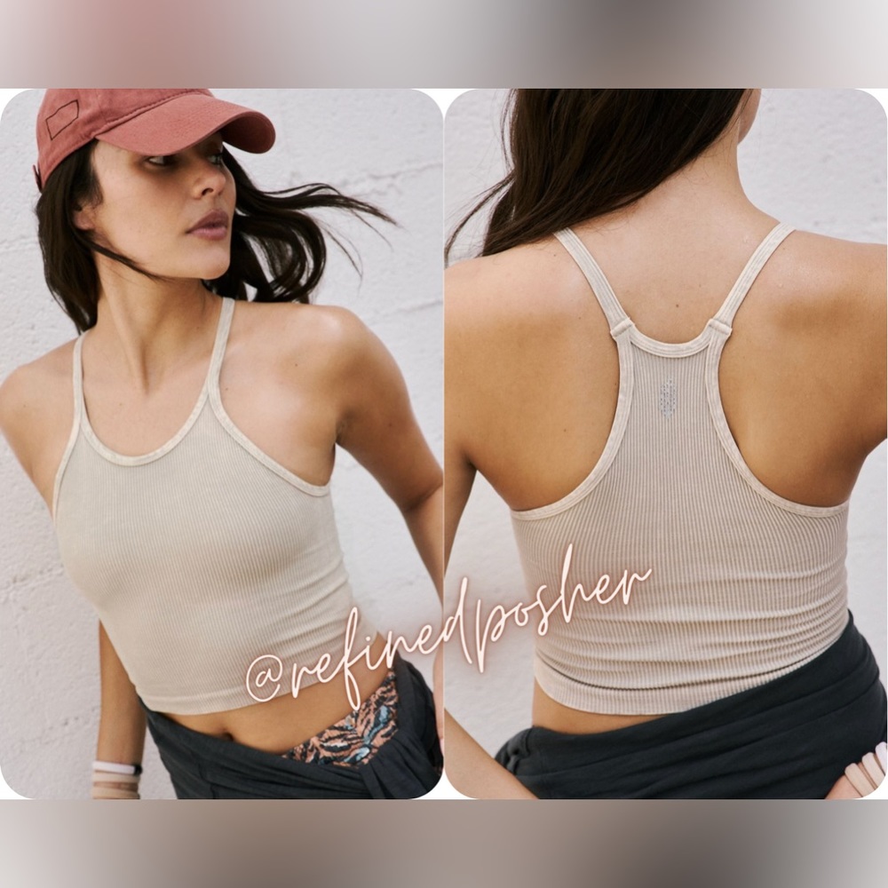 Free People Movement Happiness Runs Long Crop Top size XL NEW Stone Eagle